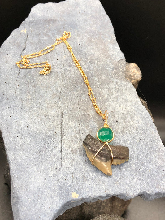Tiger Shark Necklace, Shark Tooth Necklace, Fossil Shark Tooth Necklace