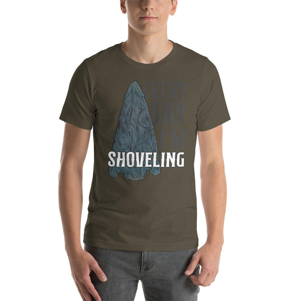Short-sleeve unisex t-shirt Arrowhead Everyday I'm Shoveling