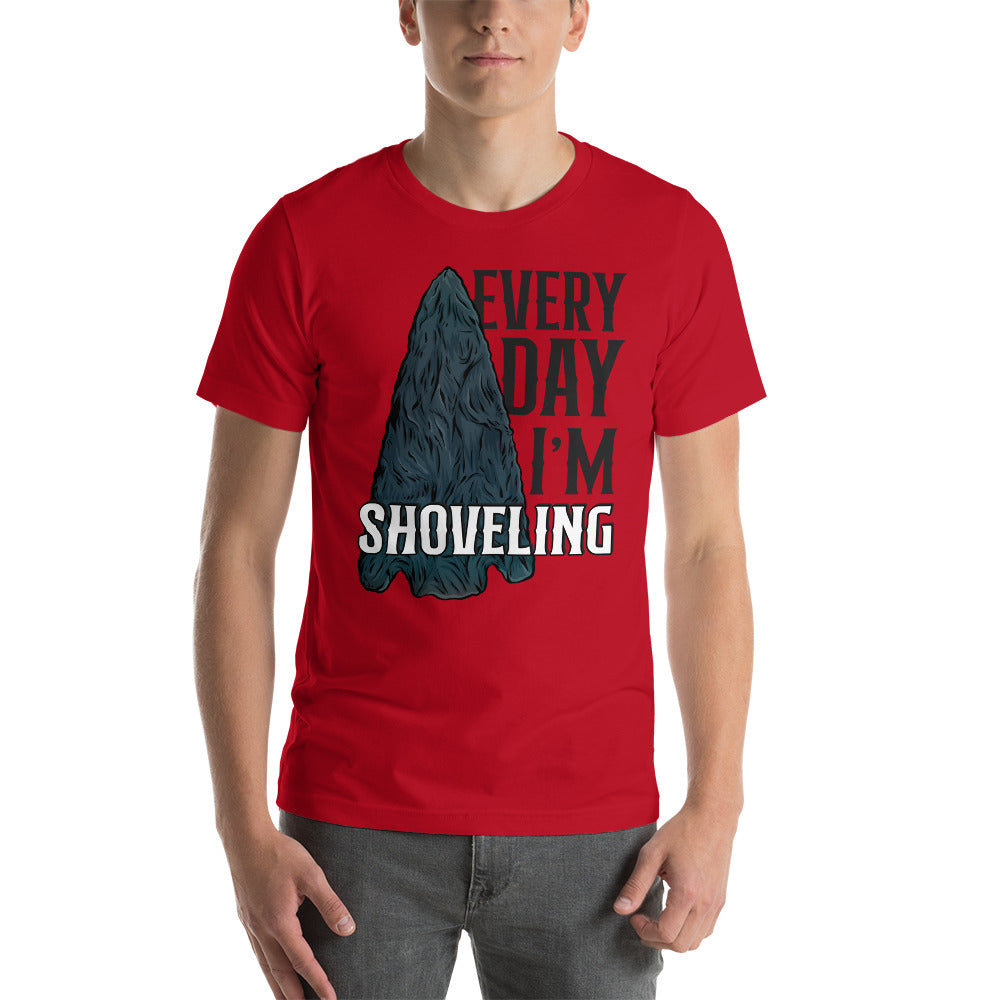 Short-sleeve unisex t-shirt Arrowhead Everyday I'm Shoveling