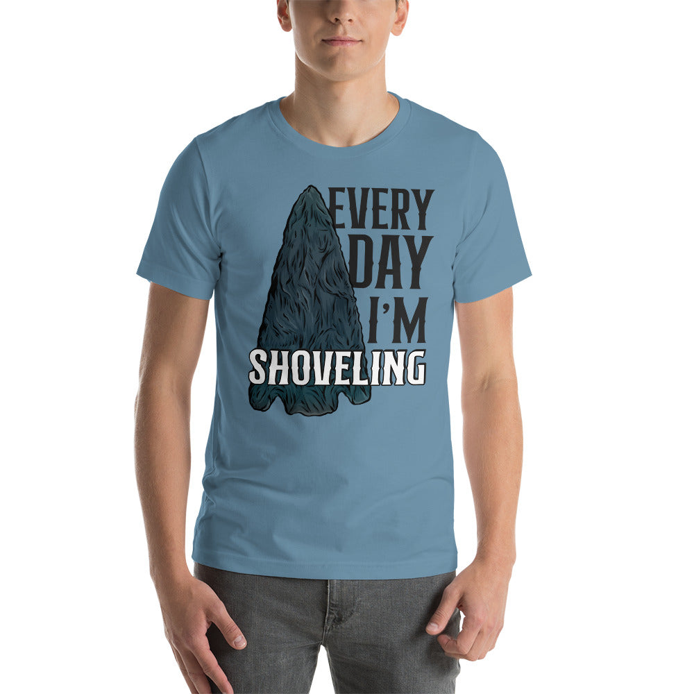 Short-sleeve unisex t-shirt Arrowhead Everyday I'm Shoveling