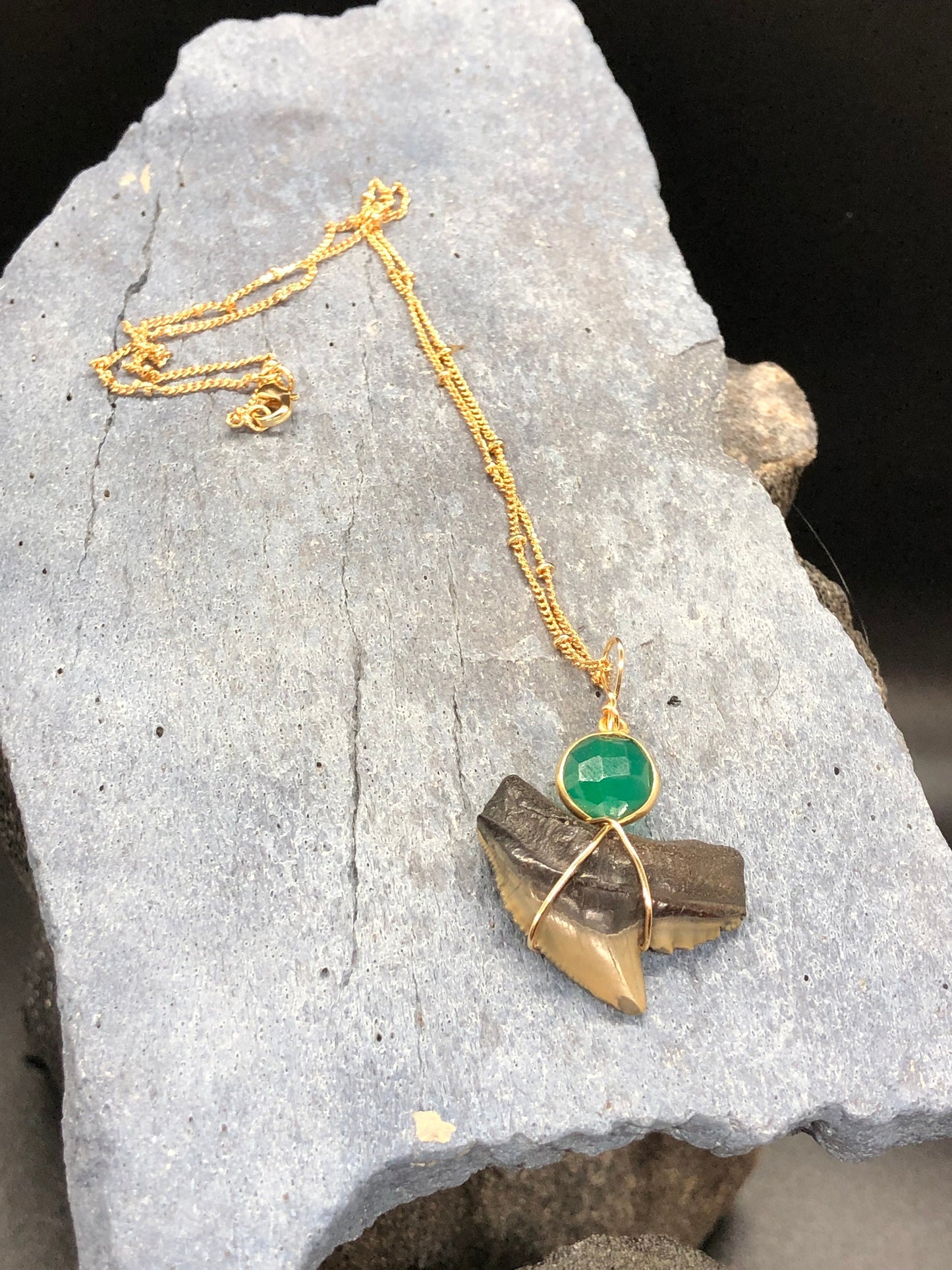 Tiger Shark Necklace, Shark Tooth Necklace, Fossil Shark Tooth Necklace